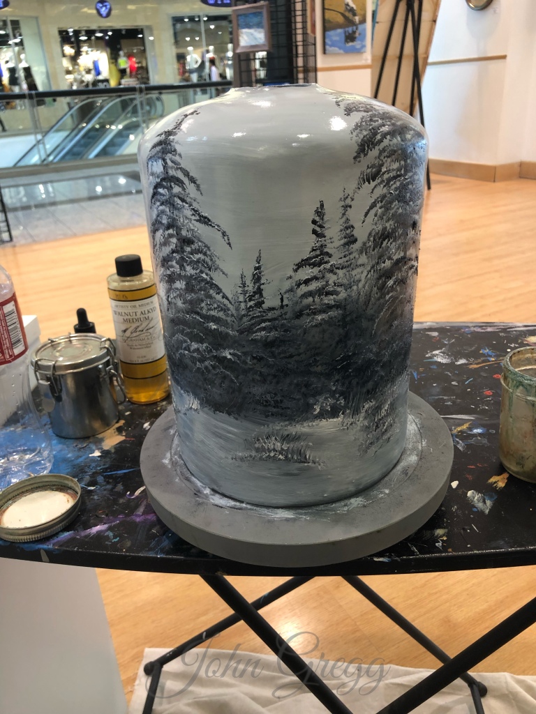 Snowy Forest ceramic bell by John Gregg Studios